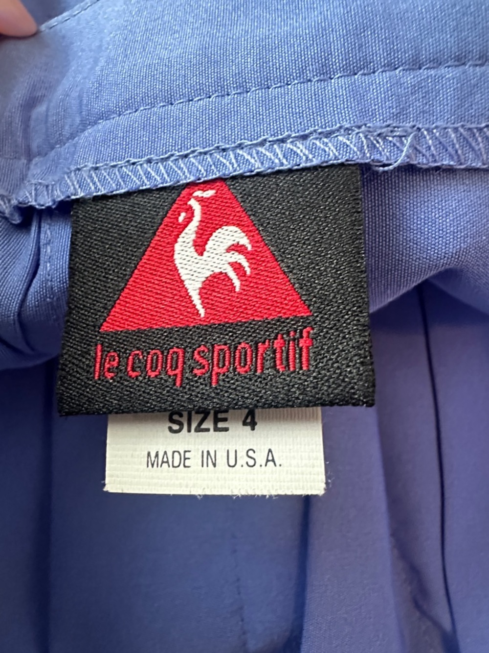 Le Coq Sportif Vintage Royal Blue SZ 4 Skater Pleated Tenniscore Skirt - Picture 3 of 6